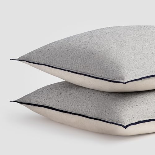 Crane Home Oasis Coastal Escape King Sham Set of 2, Cotton-Linen Blend Pillow Shams, Oeko-TEX Certified, Envelope & Coconut Button Closure, Luxury Decorative Bedding Accent by Crane Home - Image 5