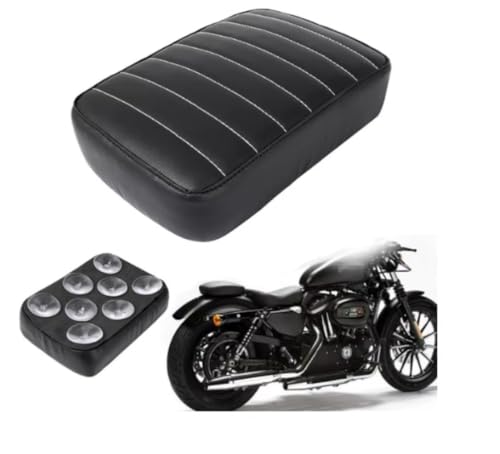 Selle passager noir à 8 ventouses aux finitions soignées pour Softail et Dyna - 4