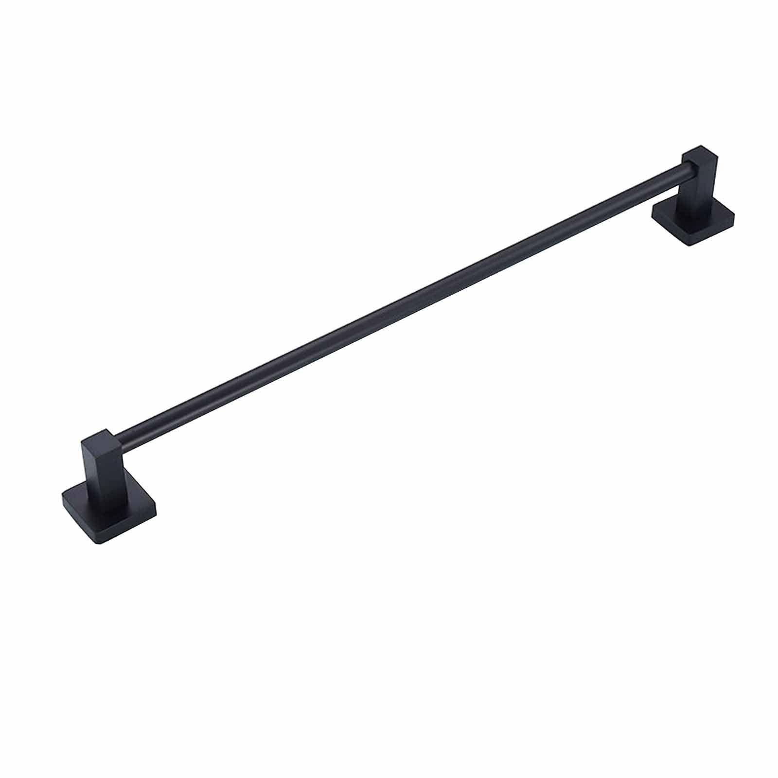 Barre porte-serviettes 50 cm en acier inoxydable noir mat pour salle de bain