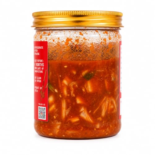 Image of Gut Friend Napa Cabbage Kimchi - Authentic Taste 250g | Pure Veg | Authentic Spice Kimchi | Authentic Korean Fermented Probiotic Pickle | Traditional Spicy Baechu Kimchi | Naturally Aged Vegan Gut Health Side Dish | Ready to Eat Korean Side | No Artificial Preservatives | #gutfriendproducts