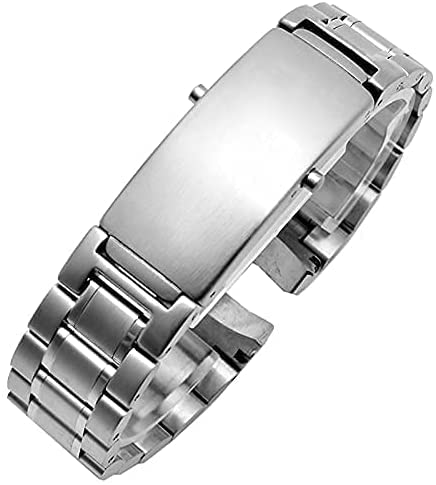Bracelet montre homme acier inoxydable à maillons solides