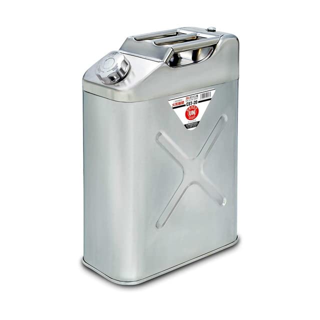 Amazon | ステンレスガソリン携帯缶 20L | ガソリン携行缶 | 車＆バイク