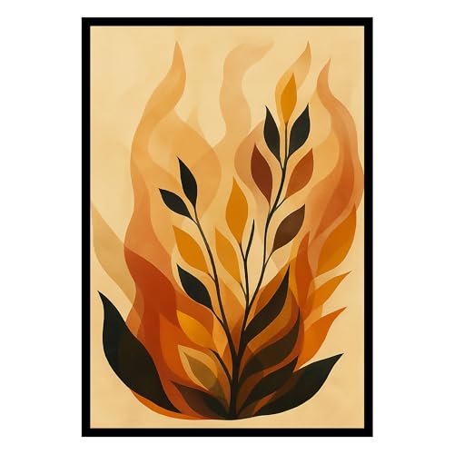 The Burning Bush, Moses Art, Exodus 3:2-5 | Christian Boho