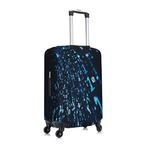 Data Binary Code Luggage Cover for Suitcase, Suitcase Cover Protector Fit 25-28 Inch Luggage Travel Accessories, L3