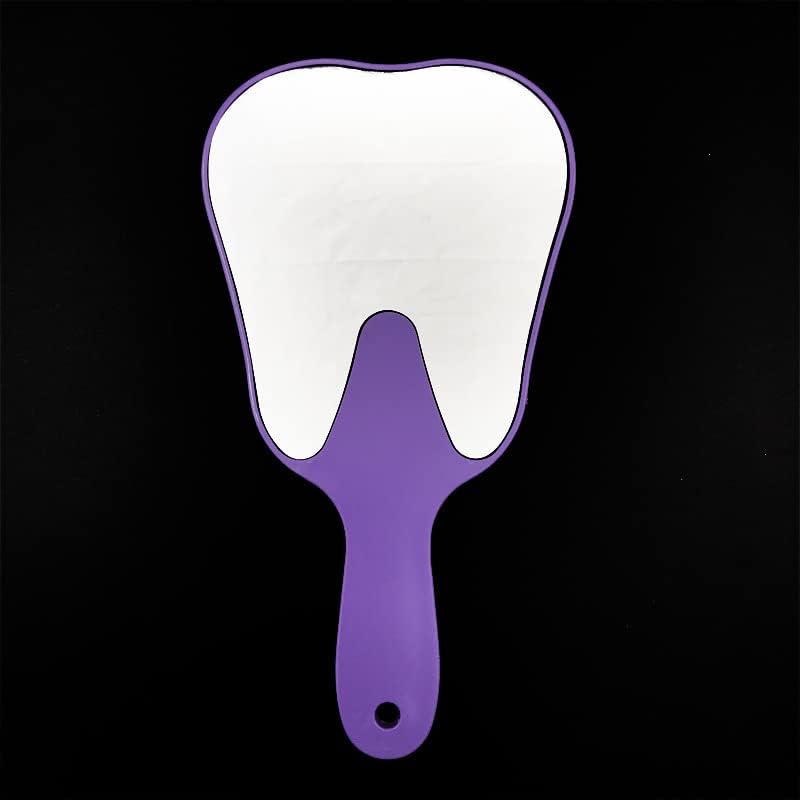 7PCS Teeth Shape Mirror Cute Handle Dental Mirror Unbreakable Mouth Teeth Mirror Patient Hand Mirror Oral Care Mirror