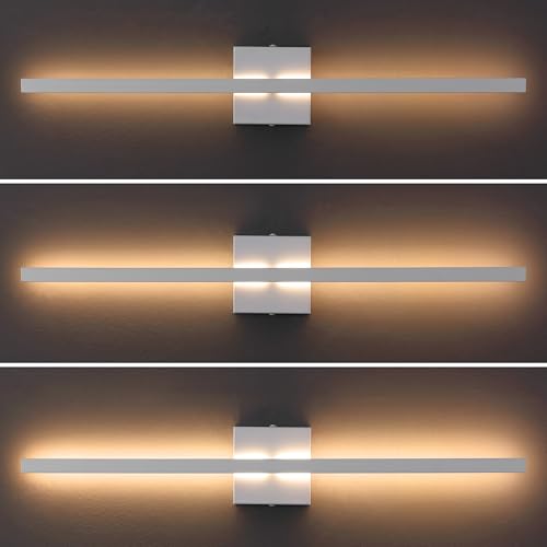 JONATHAN Y 28" White Modern Linear Outdoor LED Wall Sconce, 350-Degree Rotatable Dimmable IP65 Waterproof Minimalist Light for Porch Bedroom Hallway, Metal Linear Shade (JYL7145C) by JONATHAN Y - Image 6