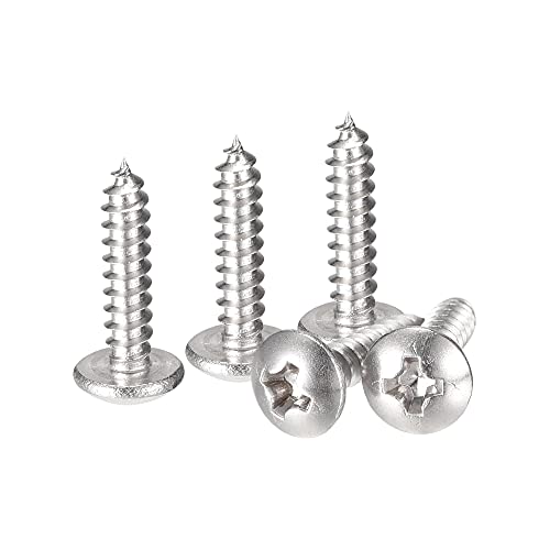 Tornillos autorroscantes de acero inox #4 x 1/2 pulg 100 pcs
