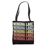 Winona Lake Indiana Winona Lake IN Retro Vintage Text Tote Bag