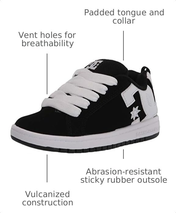 Image of DC Boy's Court Graffik Skate Shoe