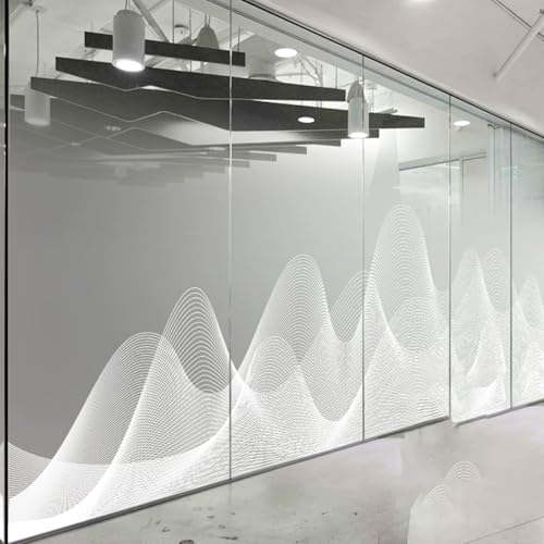 Vinilo para Ventanas Película Adhesiva (electrostática) Recortable con Degradado; Lámina Esmerilada Tipo Vitral (sin Adhesivo Y Fácil De Limpiar)(Style 1,WxH 245x80in/622x203cm)