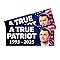 Charlie Kirk - True Patriot - 1993-2025 2 Pack Removable Car Decals/Bumper Stickers 9 x 4 inch
