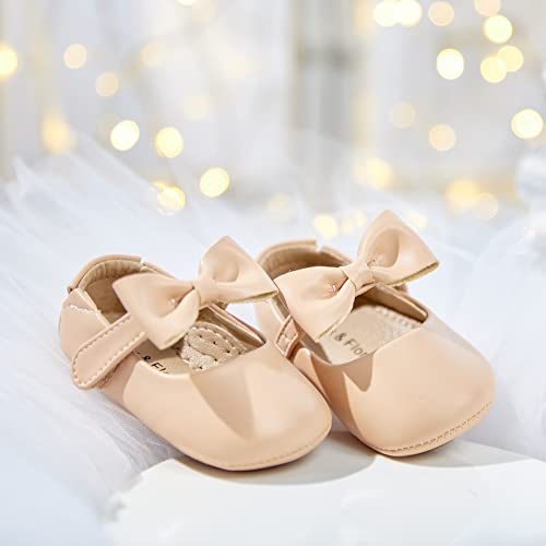image for Felix & Flora Soft Sole Nude Baby Shoes - Infant Baby Walking Shoes Mo