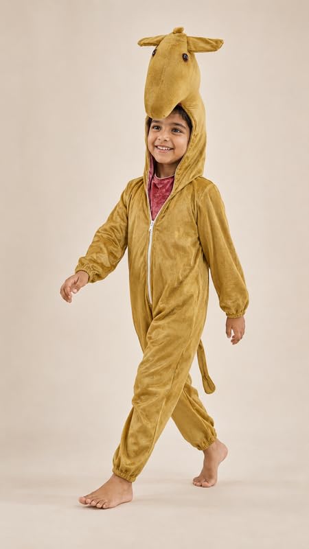 Image of Animal Costume for Kids | Plush Fancy Dress Costume for Boys & Girls |School Fancy Dress, Annual Day, Jungle Theme, Role Play, Halloween & Birthday Party