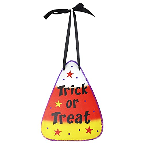 Colgante de madera para Halloween, nuevo festival, caramelo, calabaza, esqueleto, fiesta, escena, decoración, manualidades, panel redondo de vidrieras (C, talla única)