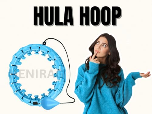 Image of Smart Weighted Hula Hoop for Adults Weight Loss - 24 Adjustable Knots, 360 Auto-Spinning Ball - Quiet, Detachable Infinity Fitness Hoop for Women & Men - Plus Size Exercise Ring (Hula Hoop)