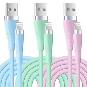 Yavud iPhone Charger Cable 3Pack 6FT/1.8M, MFi Certified Lightning Cable Fast Charging Cable Lead PVC Long Charging Cord for iPhone 14 plus 14 pro max 13 12 11 XS X XR 8 plus 7 6