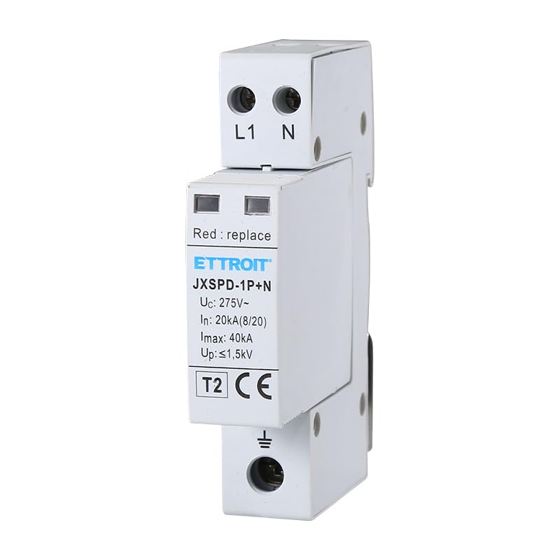 ETTROIT SCARICATORE LIMITATORE DI SOVRATENSIONE 1 MODULO TIPO T2 1P+N 20KA-40KA SPD A LIMITAZIONE PER BARRA DIN