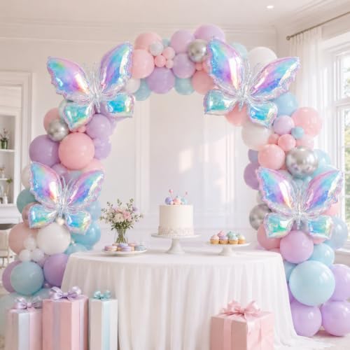 Image of Iridescent Bow Foil Balloons