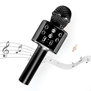 Kissarex Karaoke Wireless Bluetooth Microfoon: Microphone Kinderen Singing Dmazing WS858 Draadloze Tiny Draagbare KTV…