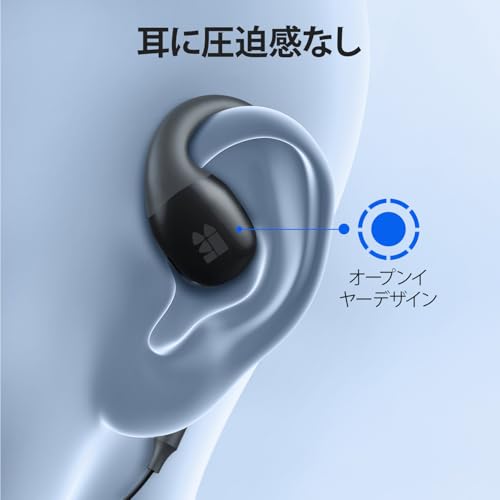 Middle Rabbit S6 有線イヤホン【2025年新設計】オープンイヤー ヘッドセット開放型 みみをふさがない 耳を塞がないイヤフォン マイク付きブームマイク 耳掛け 3.5mmジャック付き