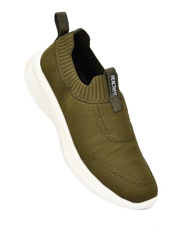 Image of HEALTH FIT Extra Soft Sports Shoes with Memory Foam Comfortable & Lightweight Breathable Without Lace for Walking Jogging Gym Shoes Cushion Casual Regular Wear Shoes for Men's Gent's HF728