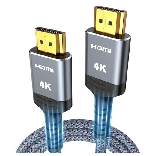 Highwings 4K 60HZ HDMI Cable 6.6FT, 18Gbps High Speed 2.0 Braided Cord-Supports (4K 60Hz HDR,Video 4K 2160p 1080p 3D HDCP 2.2 ARC-Compatible with Ethernet Monitor PS 4/3 HDTV 4K Fire Netflix