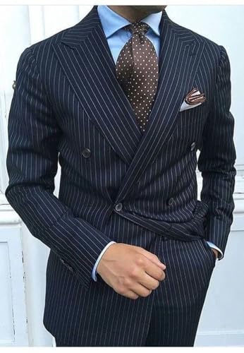 Costume double boutonnage de haute qualité style tailleur - 2