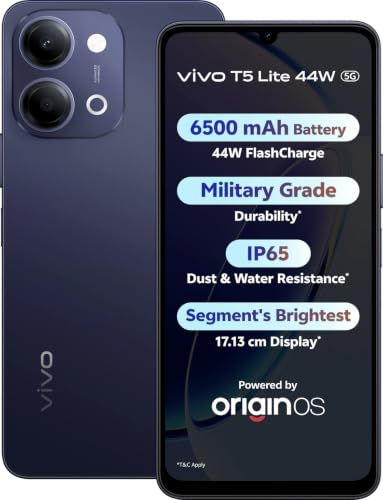 Image of vivo T5 Lite 44W 5G, Twilight Shadow, 128GB, 4GB