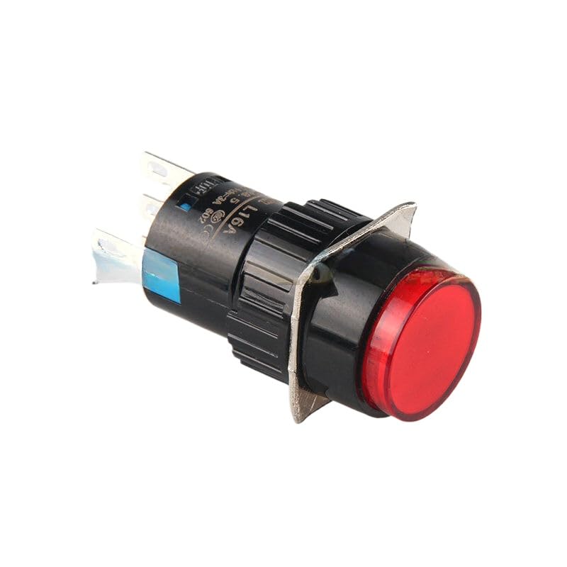 1PCS L16A-CA40.Q1P Push Button Switch with Lock (110V)