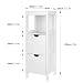 Homfa Armario de Suelo para baño Mueble Columna 1 Estantes y 2...