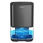 Dehumidifier, 35 OZ Small Dehumidifiers for Home for Room with Auto-off, Portable Mini Dehumidifier for Bedroom, Bathroom, RV, Closet, 7 Colors LED Lights, Sleep Mode, Black