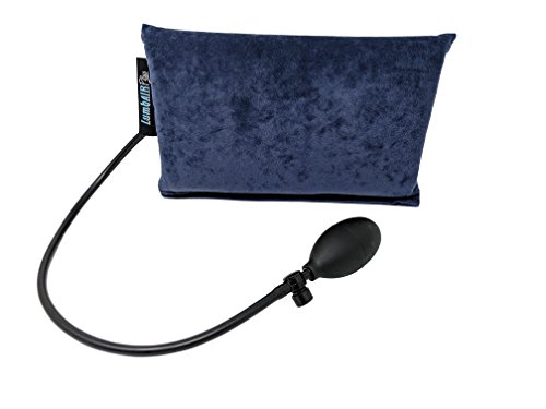 Innotech LumbAIRPlus – Premium Portable Inflatable Lumbar Support Cushion with Enhanced Adjustable Air System for Customized Comfort, Navy