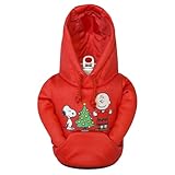 Puffin - The Hoodie Beverage Jacket - 12 oz Insulated Can Cooler - Beer Bottle & Soda Can Insulator, Keep Drinks and Beverages Cold (Red Friends Snoopy)