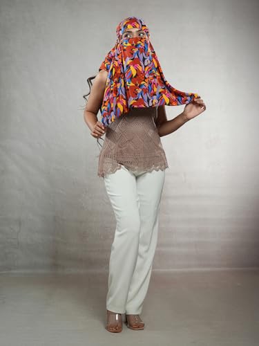 Image of Multipurpose Mask Cum Scarf for Women Cotton I Face Cover for Women I Sun Protection and Summer Wear Scarf