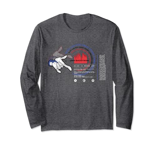 T-shirt Longue Manche Spider-Man Marvel avec Graphique Web Shooter Technologique pour Homme