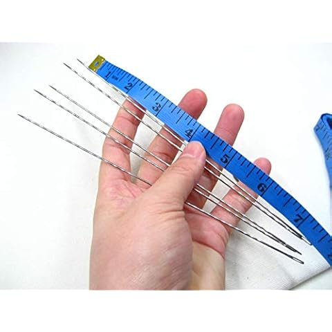 3pc 7" Metal Extra Large Long Needle Upholstery Leather Hard Work Needle Cover