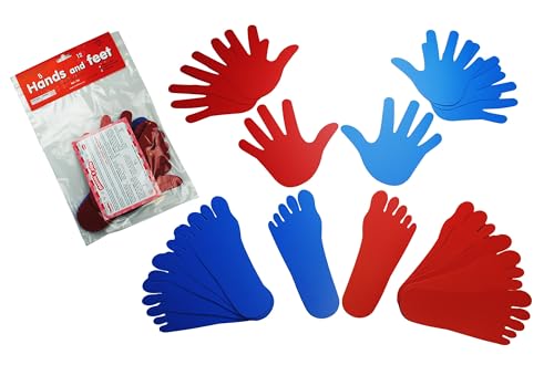 Henbea Manos Y Pies Plantillas Plástico Flexible Lavable Para Niños Juguetes Educativos Motricidad Ideal Recorridos Juegos De Pisar Pintar Aprender Formas Colores Perfecto Escuelas Guarderías (736)