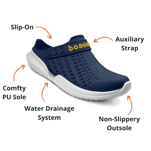 Image of Boaonda Flow Men Garden Clogs - Comfortable Recovery Shoes, Lightweight Waterproof Clogs, Sporty Style Slip-On, Breathable Quick-Dry Beach & Outdoor Water Sports Slippers