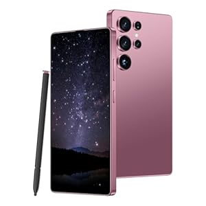 Teléfono Android I25 Ultra desbloqueado, 12 GB de RAM+512 GB, pantalla HD de 6.99 pulgadas, 7000 mAh de larga duración, Snapdragon 8 Gen3, cámara Pro de 68 MP+108 MP, sistema Android 14, desbloqueo facial + lápiz capacitivo (rosa)