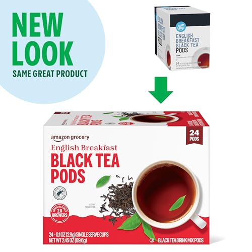 Amazon Grocery, English Breakfast Black Tea Pods, 2.45 Oz, 24 Ct (Previously Happy Belly) - image 2