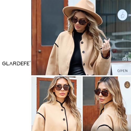 Retro Aviator Sunglasses for Women Men - Trendy Cool Square Womens Mens Shades Sun Glasses2