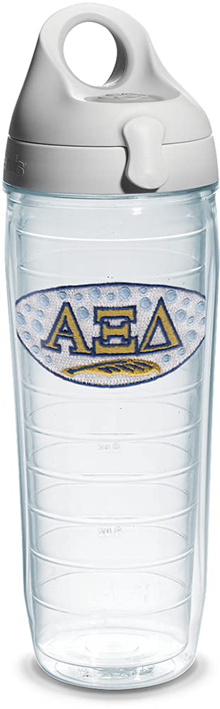 tervisAlpha Xi Delta Sorority Water Bottle with Lid, 24 oz, Clear -
