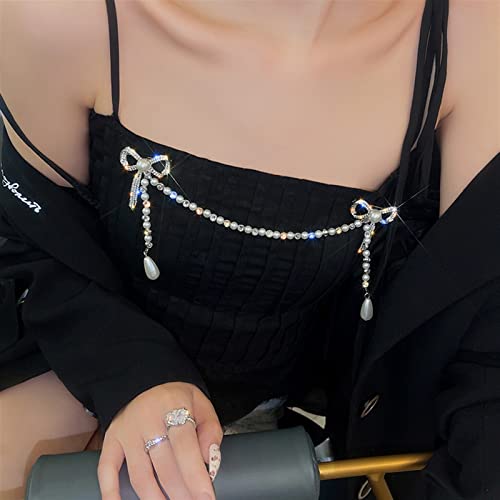 Broche de lazo doble con diamantes para renovar trajes viejos al instante 4