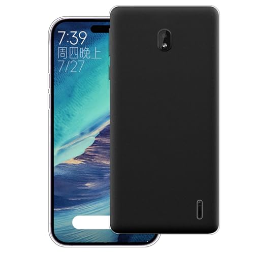 WUACYEAMING Carcasa para Móvil Compatible con Nokia 1 Plus Ultrafina Delgado Cover Transparente TPU Silicona Antigolpes Anti-arañazos Bumper Caso para Case-(Transparencia)