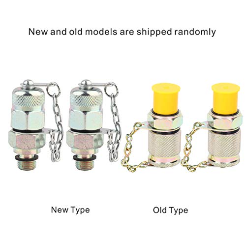 Image of 2PCS Hydraulic Pressure Test Coupling Kit Hydraulic Test Adapter High Pressure Hose Fitting Measuring Point Coupling Tool (M10x1-M12x1.25)