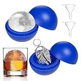 Star Wars Ice Cube Trays, Silicone Death Star Ice Maker Mold for Whiskey Cocktail Chocolate, Easy-Release Large Ice Ball Mold with Star Wars Bottle Opener Keychain（2 Pack ）