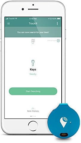 TrackR bravo - Bluetooth Tracking Device. Item Tracker. Phone Finder. iOS/Android Compatible. Generation 3, Blue (1 Pack)