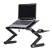 Produktbild Kuuboo zusammenklappbarer Laptop-Tisch mit Platte für die Maus und zweifachem Kühlgebläse, multifunktional, für Gaming, für Laptop und PC, als Nachttisch Black(480*260mm)