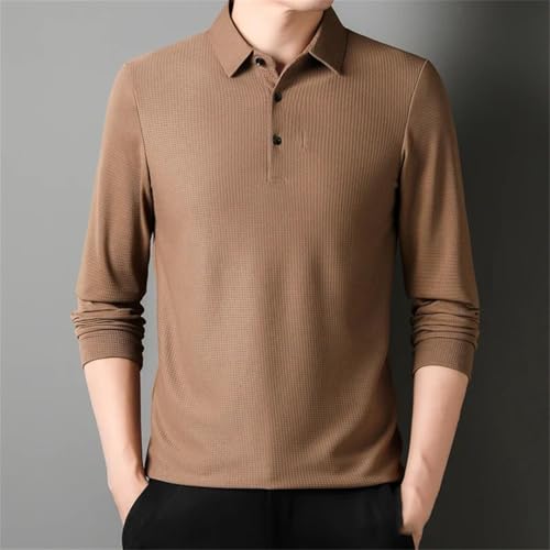 Men's Four Seasons Solid Color Business Casual Long Sleeve Comfortable Top4