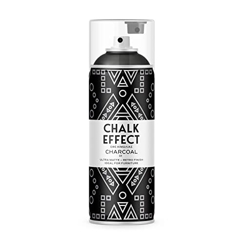 CL COSMOS LAC Kreidefarbe Spray Chalk Effect - hochwertige chalky Kreidesprühfarbe Farbspray - Spray Paint Farbe (Charcoal)